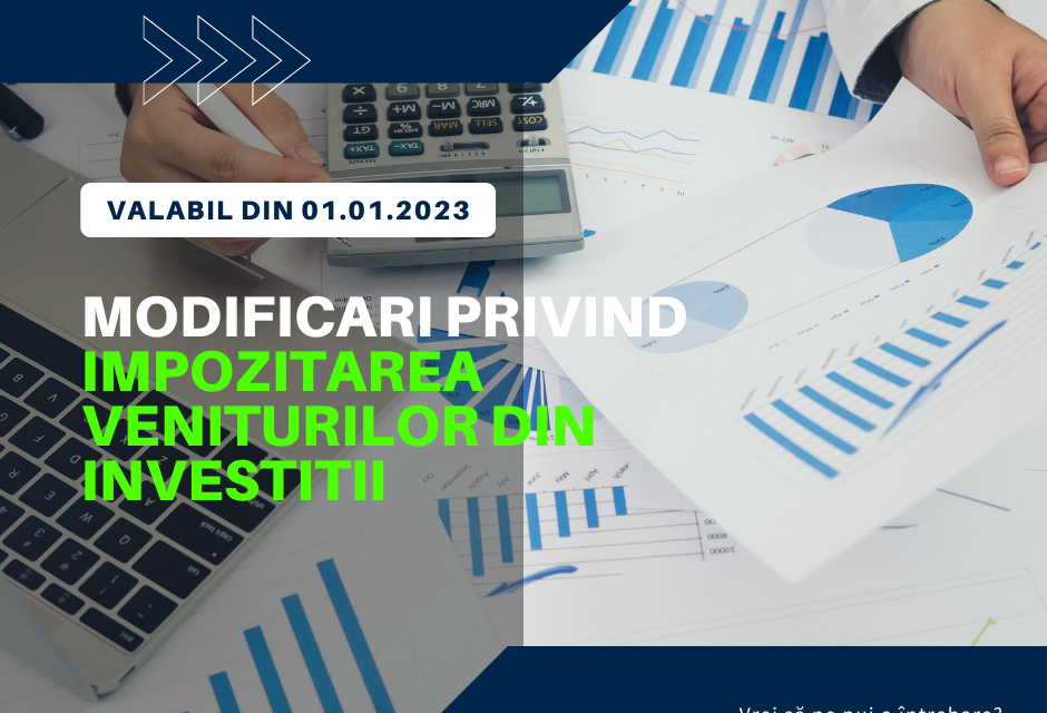 Modificari privind impozitarea veniturilor din investitii